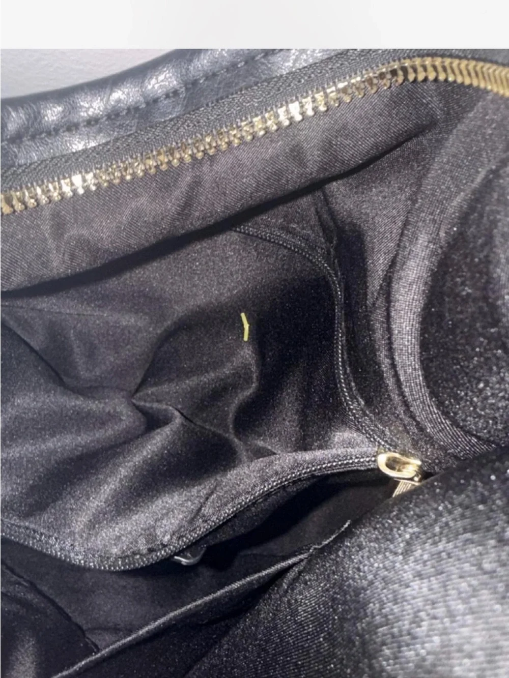 Classic Black Leather Shoulder Bag